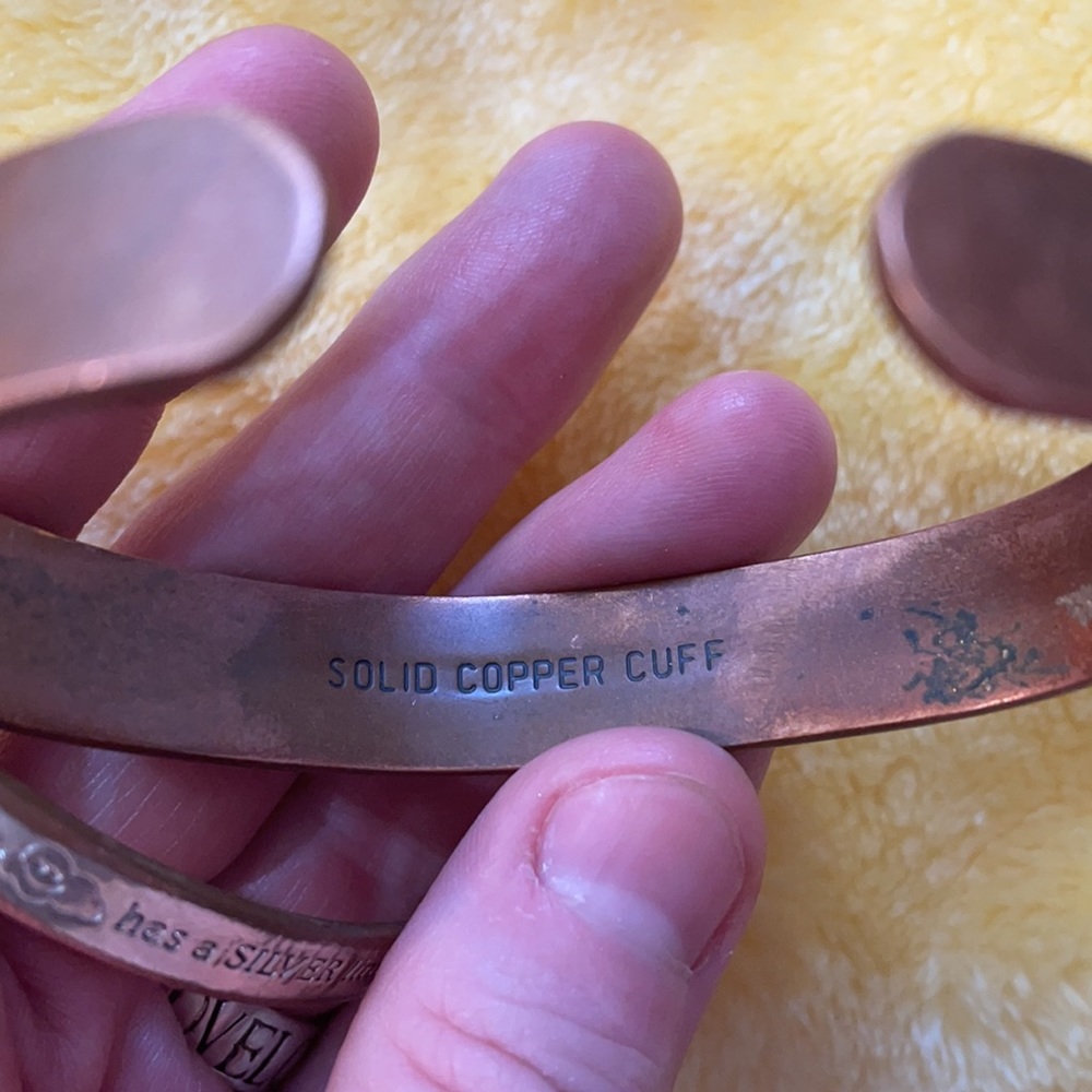 Solid Copper Cuff 1 Corinthians 13:4 Origami Owl - image 2